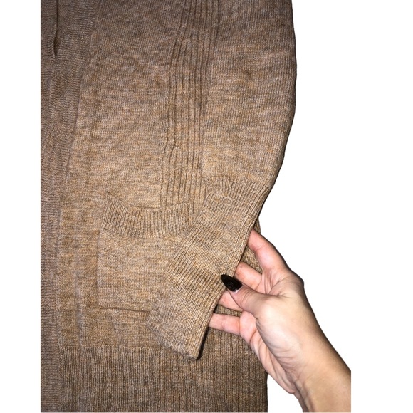 J. Crew Long Open Front Camel/Tan Cardigan Sweater- S - Picture 7 of 10